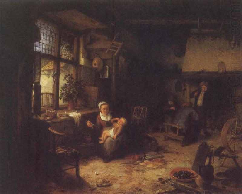 Interior with Peasants, Adriaen van ostade